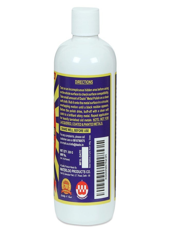 Dazlo Metal Polish (330g) - For Shining & Cleaning Brass, Copper, Aluminium, Chrome, Stainless Steel, Zinc, Nickel, Bronze, Pewter & Fibreglass - Image 3