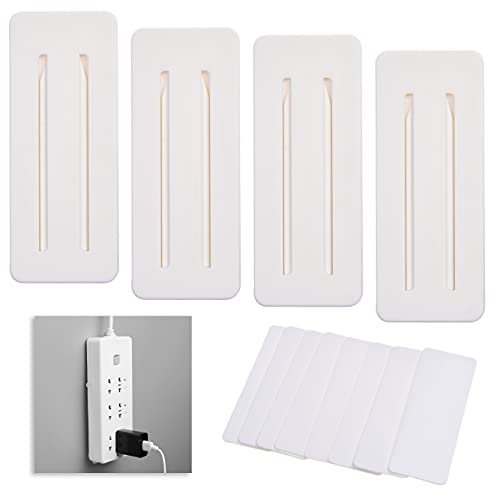 Kare Kind Self Adhesive Power Strip Holder 4 Pack - No Drill Extension Block Wall Mount Fixator - Easy to Install Sliding Design - for Home, Kitchen, Office - Attaches to Wood, Plastic, Metal, Ceramic - Image 4