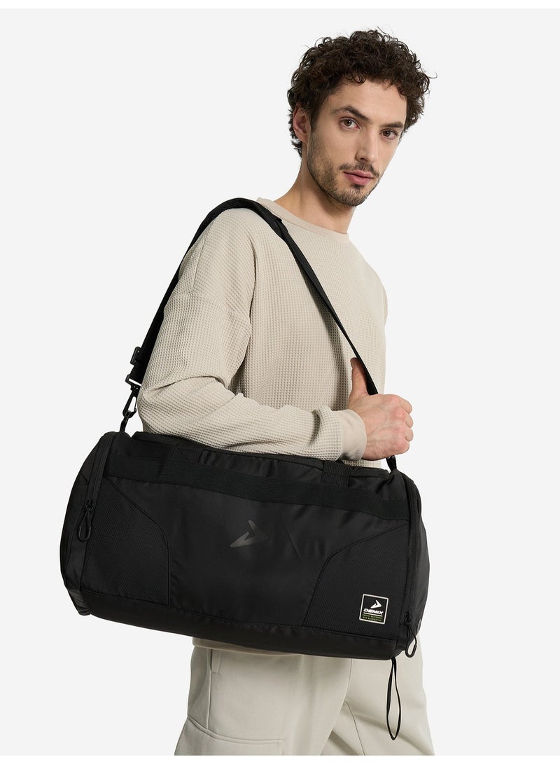 Demix Black Sports Bag 30L Gym Duffel with Shoe Compartment, Spacious Main Section, Shoulder Strap for Comfortable Carrying - Image 5