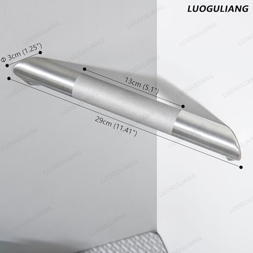 LUOGULIANG Shower Foot Rest for Shaving Legs, Wall Mounted Shower Foot Ledge, Antislip Stainless Steel Bar Foot Ledge for Bathroom, Brushed Nickel - Image 3