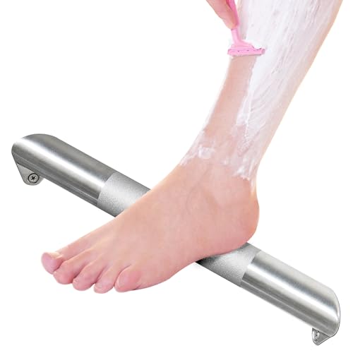 LUOGULIANG Shower Foot Rest for Shaving Legs, Wall Mounted Shower Foot Ledge, Antislip Stainless Steel Bar Foot Ledge for Bathroom, Brushed Nickel - Image 2