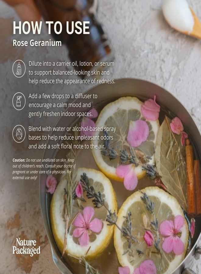 Nature Packaged Rose Geranium Essential Oil - Direct from Kwazulu Botanicals in South Africa- Organic Essential Oils for Body, Diffusers, or Aromatherapy | Pure Therapeutic Grade (5ml) - Image 4