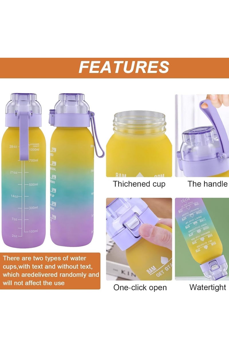 SOLARAE زجاجة ماء هوائية مع 7 كبسولات نكهة، مجموعة رياضية مبتدئة 1 لتر، خالية من BPA مع قشة، عطر جديد من الفواكه 0 سكر 0 سعرات حرارية - Image 3