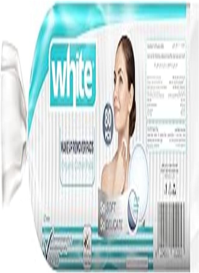 White White Organic cotton Pads (Make-up Remover 