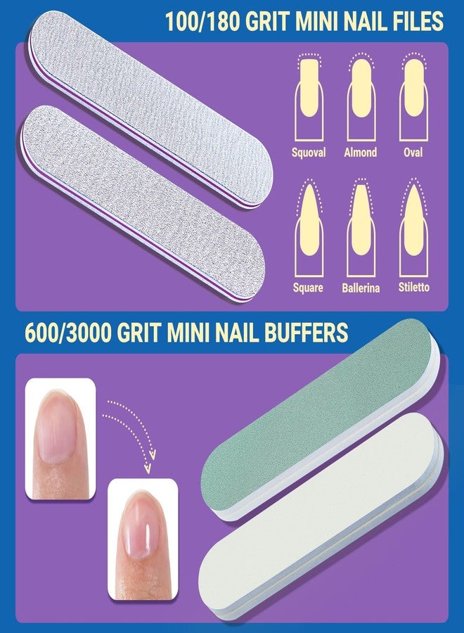 TsMADDTs 12PCS Nail Soaking Bowl Acetone Gel Polish Remover Kit with 2PCS Soak Off Bowls Manicure Bowls for Hands, Cuticle Remover Tools, Cuticle Oil, Files, Buffers, Brush, Dip Removal Kit - Image 5