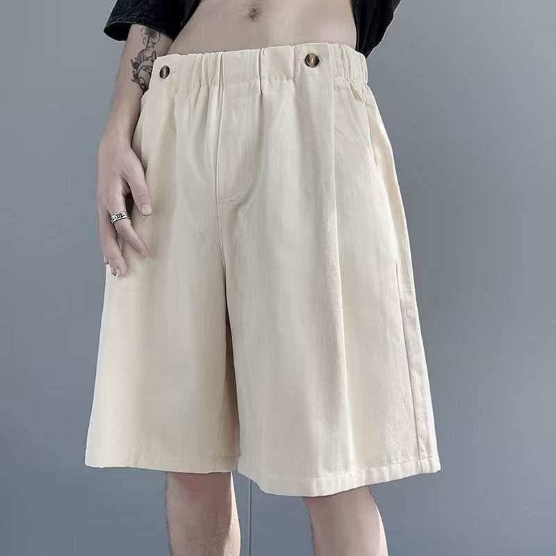 Japanese Style Retro Wide-Leg Tooling Shorts For Boys Loose Street Casual All-Match Straight Five-Point Medium Pants - Image 3