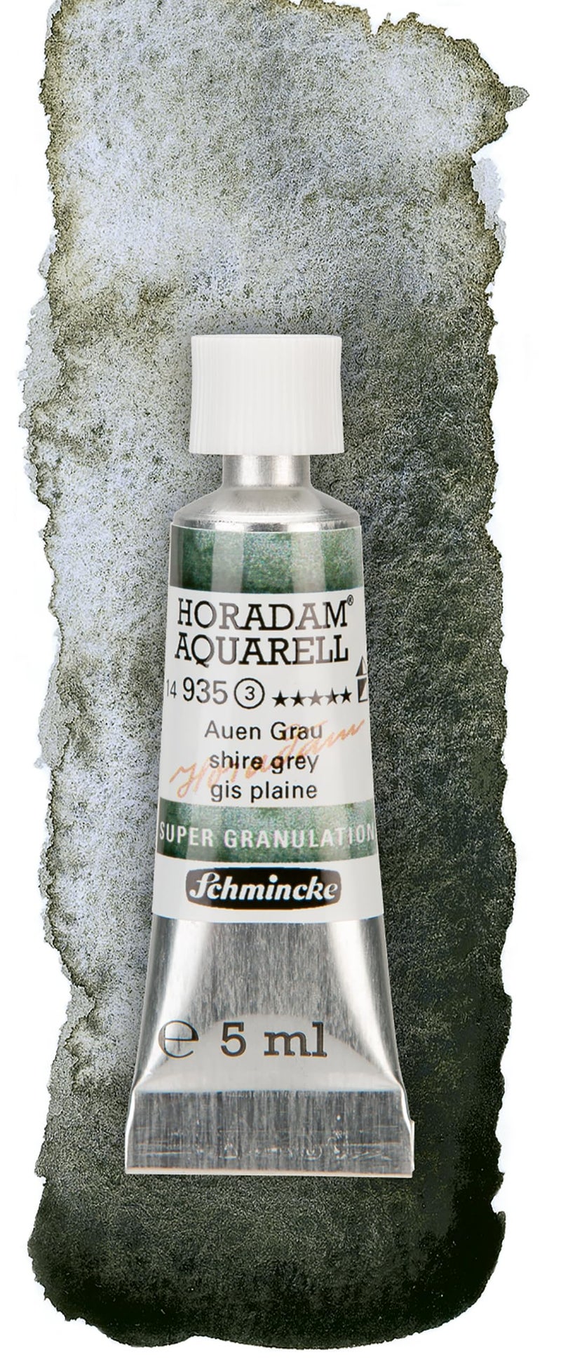 Schmincke HORADAM AQUARELL Super Granulation 14 935 001 Shire Grey 5 ml tube very strong granulating colors finest super granulating watercolors