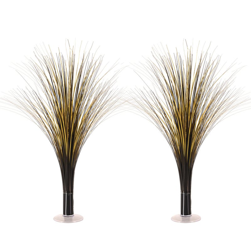 Beistle Plastic Metallic Black And Gold Spray Centerpieces For Happy New Year Decorations, Awards Night Tableware, Birthday Party Supplies, (Pack of 2) 19" - Image 1