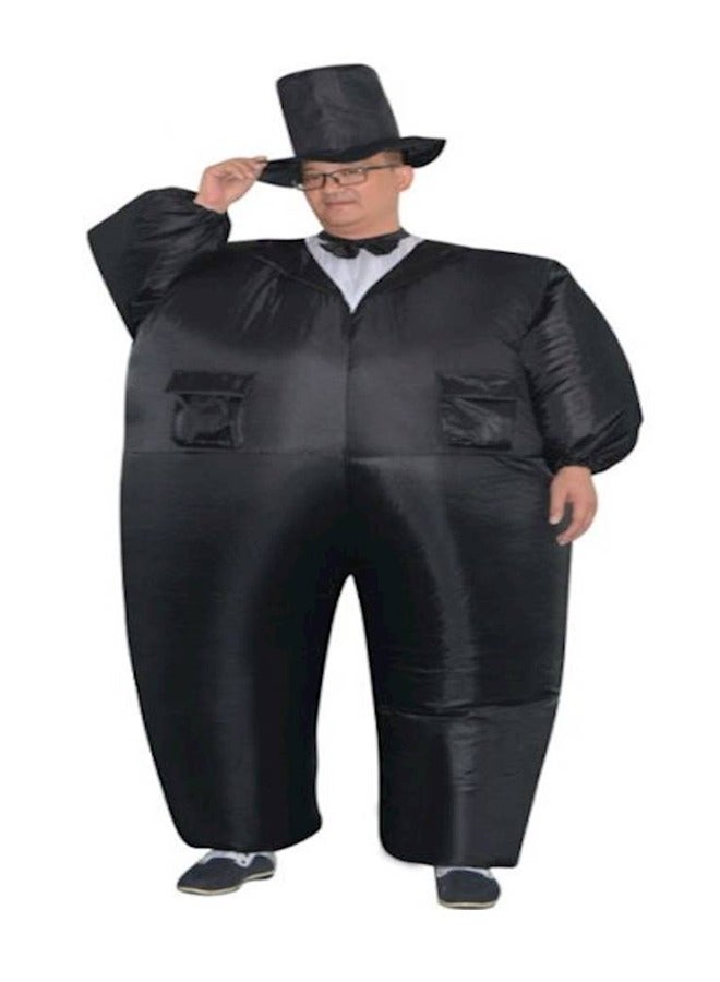 قابل للنفخ رجل زيّ هالوين لعب دور يتوهم دعوى لأنّ بالغ & أطفال حجم أسود - Image 1
