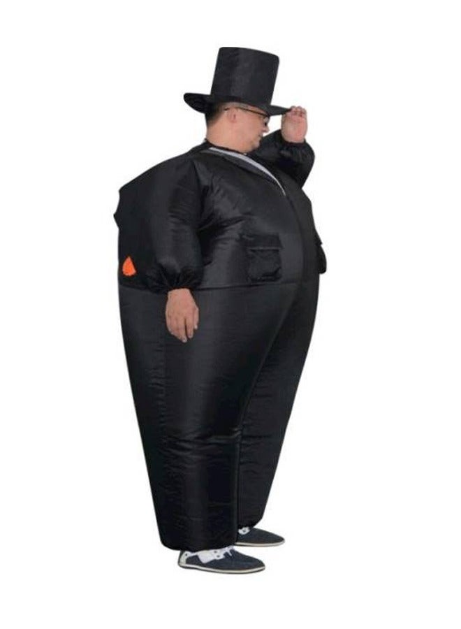 قابل للنفخ رجل زيّ هالوين لعب دور يتوهم دعوى لأنّ بالغ & أطفال حجم أسود - Image 3
