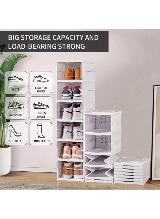 6 layer shoebox, foldable, easy to store and assemble, suitable for living rooms and dormitories - Image 1