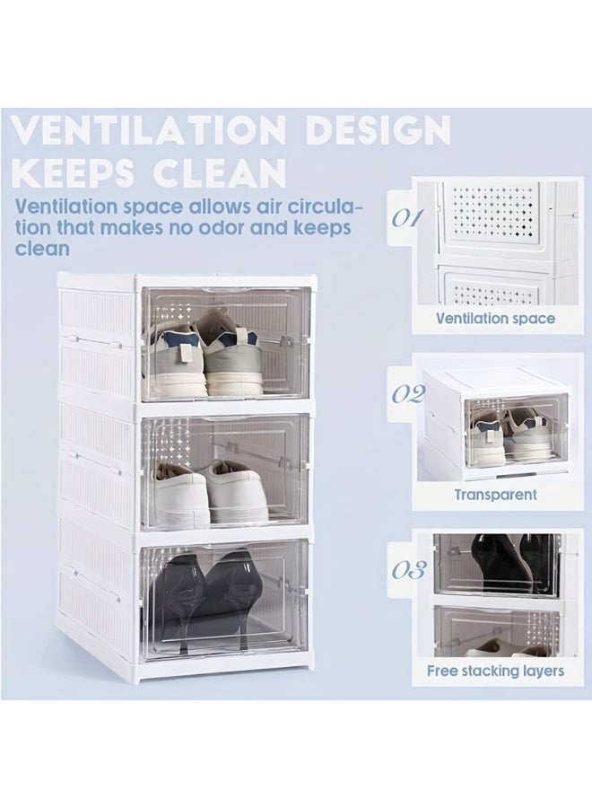 6 layer shoebox, foldable, easy to store and assemble, suitable for living rooms and dormitories - Image 5