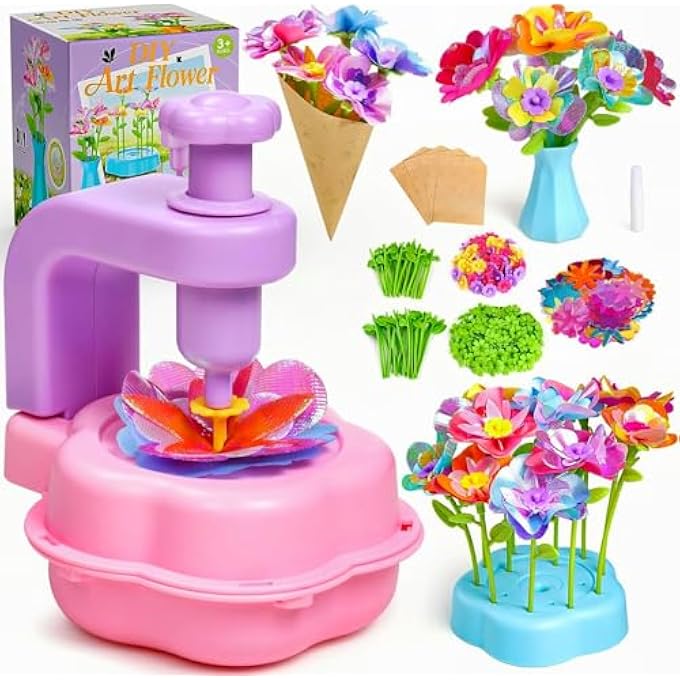 ARTS AND CRAFTS FOR KIDS, FLOWER BOUQUET KIT FOR GIRLS - Image 1