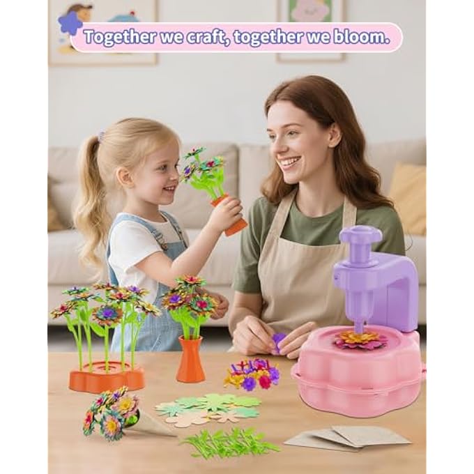 ARTS AND CRAFTS FOR KIDS, FLOWER BOUQUET KIT FOR GIRLS - Image 3