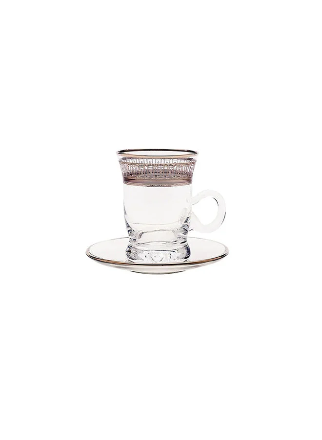 Villeroy & Boch 6-Piece Palace Platinum Teacups