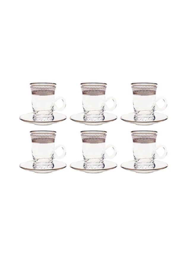 Villeroy & Boch 6-Piece Palace Platinum Teacups
