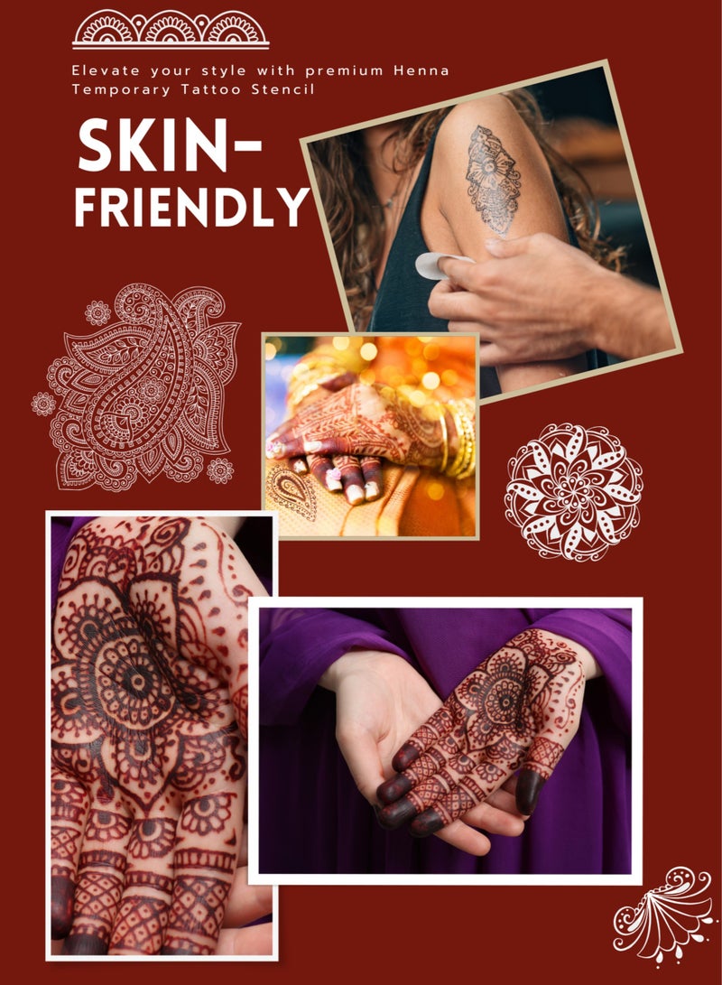 شراء وبيل ملصق وشم مؤقت على الجسم بالحناء للبالغين NAS115-متوسط - Image 4
