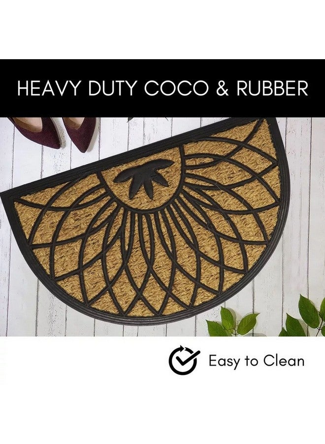 لوانس دعاسة باب بنمط وردة نصف دائرية الشكل، مضادة للانزلاق بني وأسود 40 × 60 سم 140191073 - Image 3