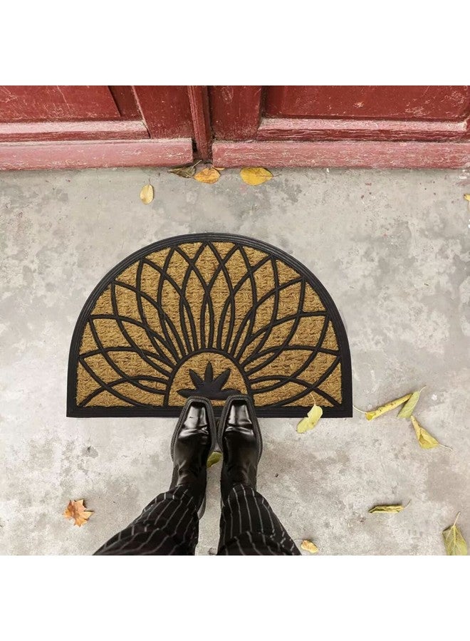 لوانس دعاسة باب بنمط وردة نصف دائرية الشكل، مضادة للانزلاق بني وأسود 40 × 60 سم 140191073 - Image 5