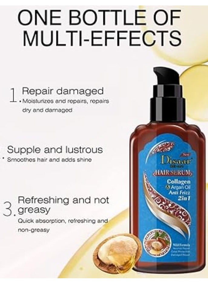 Disaar Hair Serum Anti Frizz 2in1 Mild Formula Nourish Repair Color Protection Damaged Repair 120ml - Image 3