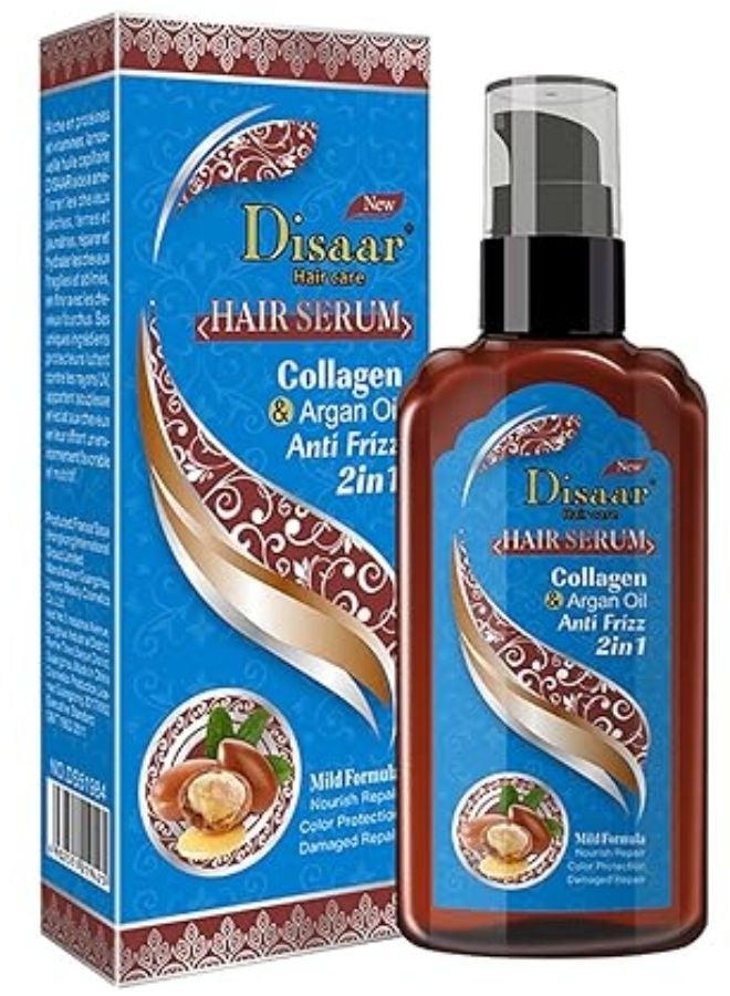 Disaar Hair Serum Anti Frizz 2in1 Mild Formula Nourish Repair Color Protection Damaged Repair 120ml - Image 1