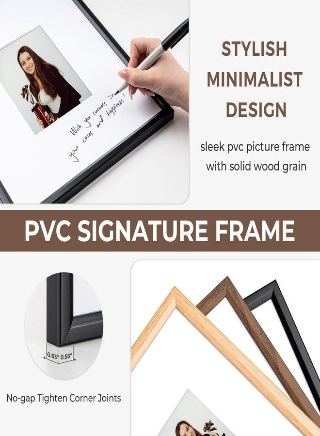 Axeman 11x14 Signature Picture Frame, Graduation Frame Board with 5x7 Photo White Mat for Wedding Graduation, Black Frame for Wall or Tabletop Display - Image 4
