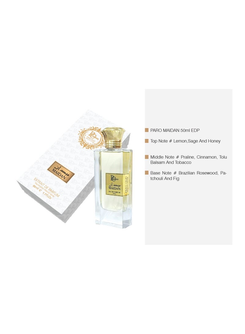 PARO OUD مايدان I 50 مل I بارو عود I عطر شتوي I مجموعة الخريف/الشتاء I عطر موسمي I عطر زفاف I للاستخدام طوال اليوم I طويل الأمد I منعش I شرقي I ماء عطر I عطر للجنسين - Image 2