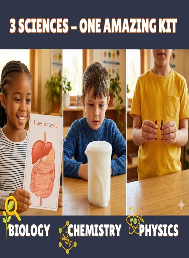 Eksploe 3-in-1 Science Kit for Kids (8+) | 155+ Experiments | STEM Learning Toy | Biology, Chemistry & Physics Lab Set | DIY Educational Science Kit with 40 + Tools & Materials - Image 2