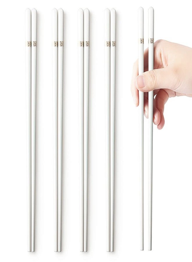 IQCWOOD Chopsticks, 5 Pairs Ceramics Chopsticks, 9.6 Inch Reusable Chopsticks Dishwasher Safe, High-grade Bone Porcelain Chopsticks with Case - Image 3