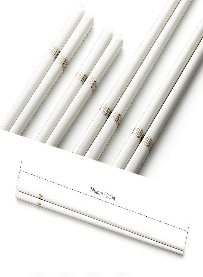 IQCWOOD Chopsticks, 5 Pairs Ceramics Chopsticks, 9.6 Inch Reusable Chopsticks Dishwasher Safe, High-grade Bone Porcelain Chopsticks with Case - Image 4