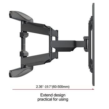 Audiovan Full Motion Cantilever Swivel Tilt Wall Mount Inches for Led LCD & Plasma Tv Movable Corner Bracket (P-65 WALL Mount 55-85) - Image 2