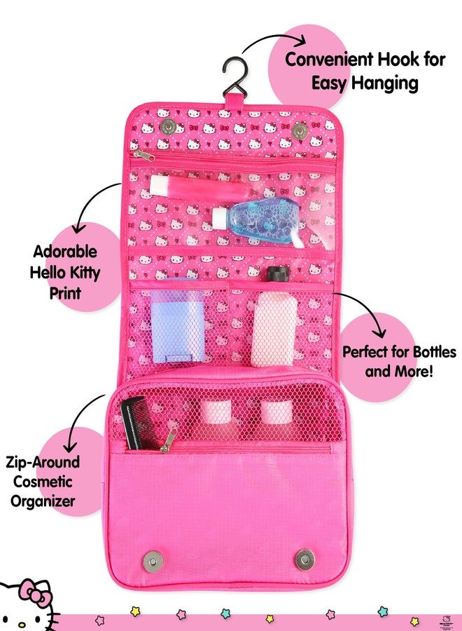 Hello Kitty Toiletry Bag, Hanging Toiletry Bag Pink, Makeup Bag, Sanrio Travel Official License - Image 2