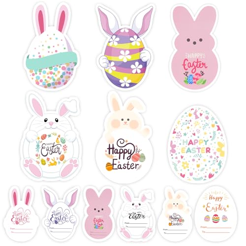 ALLTOOALL 42-Pack Happy Easter Cards for Party & Classroom, Floral Tree Themed Candy Cards, Greeting Cards Holder for School Party Favors, Craft Activities - Image 1