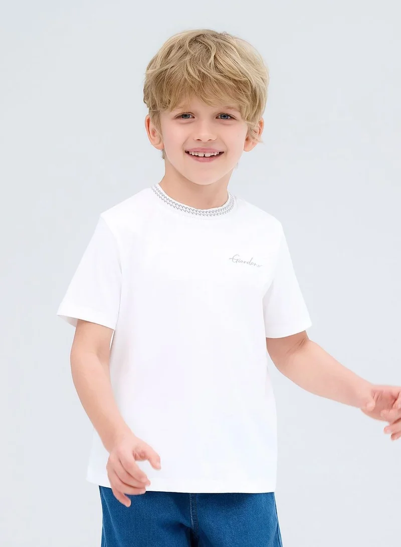 جيوردانو Kid's Regular Fit Crew Neck Liquid Touch Tee