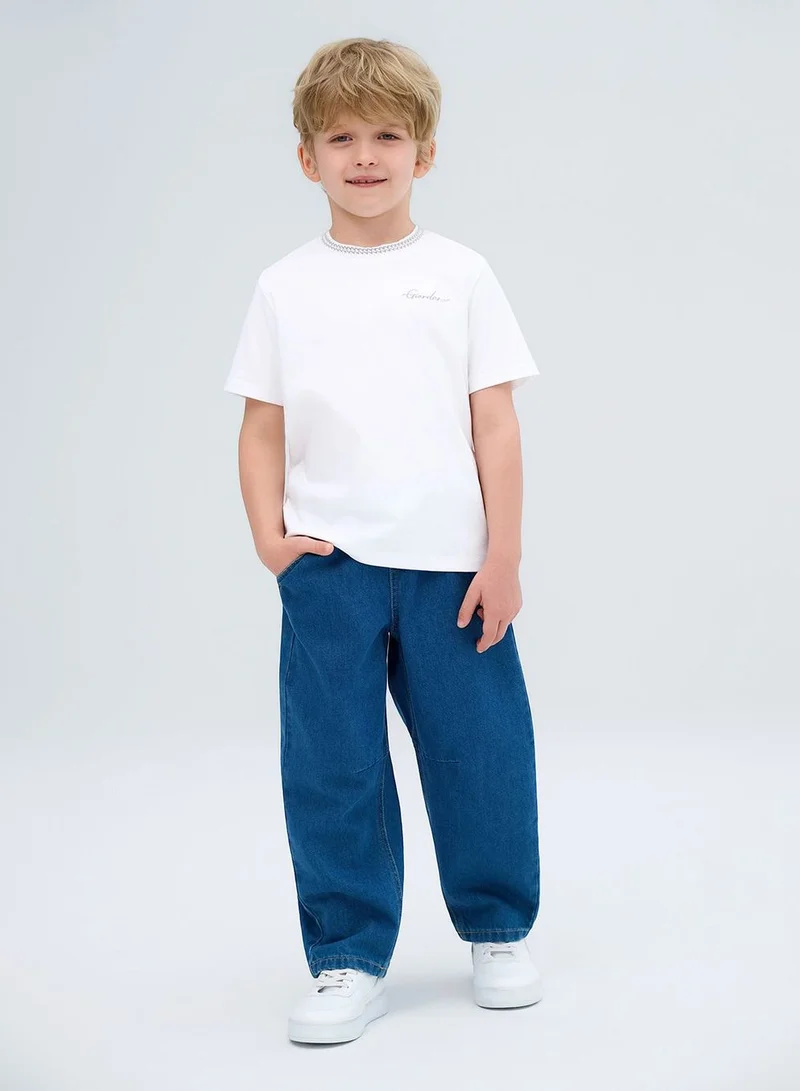 جيوردانو Kid's Regular Fit Crew Neck Liquid Touch Tee