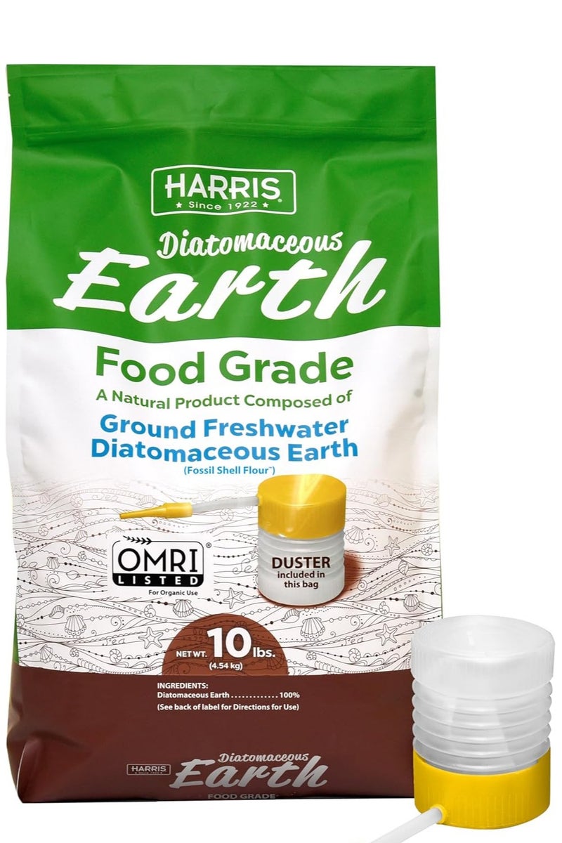 Harris تراب الدياتومي من الدرجة الغذائية، 10 رطل مع جهاز رش مسحوق مرفق في الحقيبة - Image 1