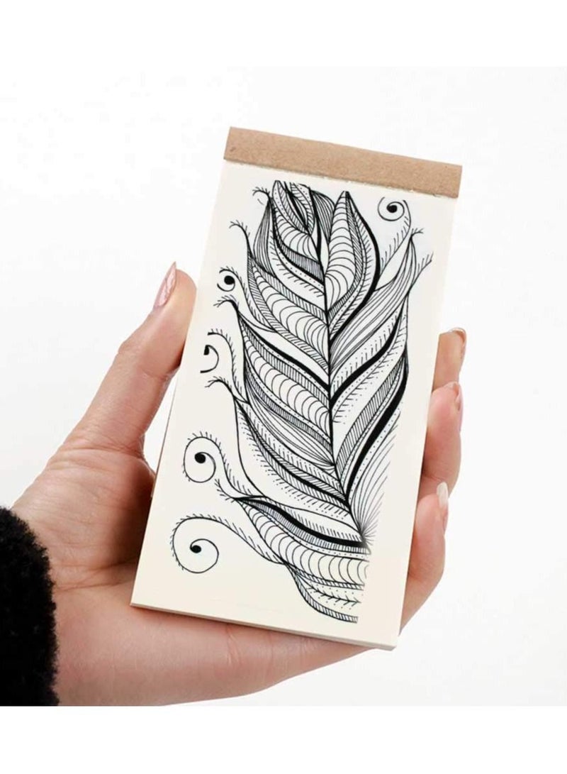 SYOSI Mini Notebook A6 Notepad Kraft Cover Blank Page Sketchbook Square Drawing Pocket Flipbooks Small Reporters Scrap Books Notebbook Multipack for Adults Kid Teenagers Memos Painting Graffiti 5PCS - Image 5