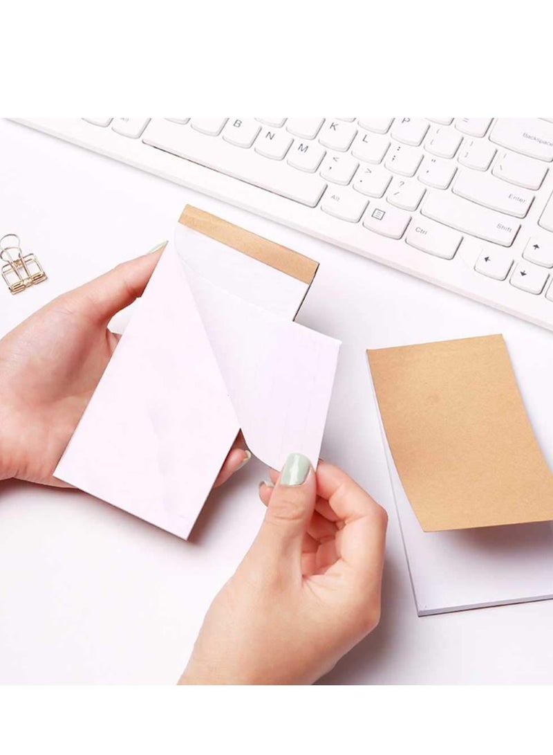 SYOSI Mini Notebook A6 Notepad Kraft Cover Blank Page Sketchbook Square Drawing Pocket Flipbooks Small Reporters Scrap Books Notebbook Multipack for Adults Kid Teenagers Memos Painting Graffiti 5PCS - Image 2