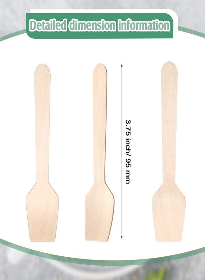 Gejoy 1500 Pcs Bulk Mini Wooden Spoons, 3.75 Inch Small Wooden Spoons Tasting Spoons Disposable Spoons for Birthday Wedding Parties, Ice Cream, Yogurt, Cake, Dessert - Image 2