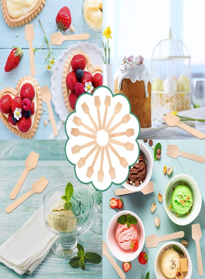 Gejoy 1500 Pcs Bulk Mini Wooden Spoons, 3.75 Inch Small Wooden Spoons Tasting Spoons Disposable Spoons for Birthday Wedding Parties, Ice Cream, Yogurt, Cake, Dessert - Image 5