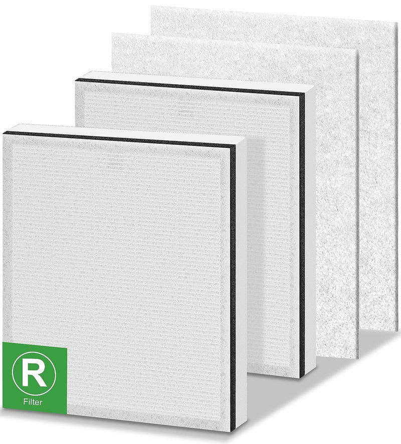 2 Pack HY4866 Air Purifier Replacement Filter for Morento Enhanced Version 3 Stage Filtration System Include Electrostatic Cotton