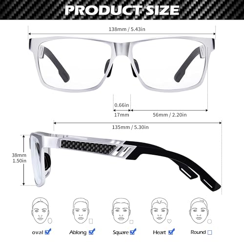 ANYLUV Blue Light Blocking Glasses Men Computer Gaming Glasses Lightweight Al-Mg Metal Anti Eyestrain Eye Protection - Image 5