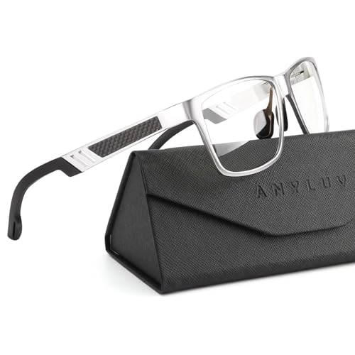 ANYLUV Blue Light Blocking Glasses Men Computer Gaming Glasses Lightweight Al-Mg Metal Anti Eyestrain Eye Protection - Image 1