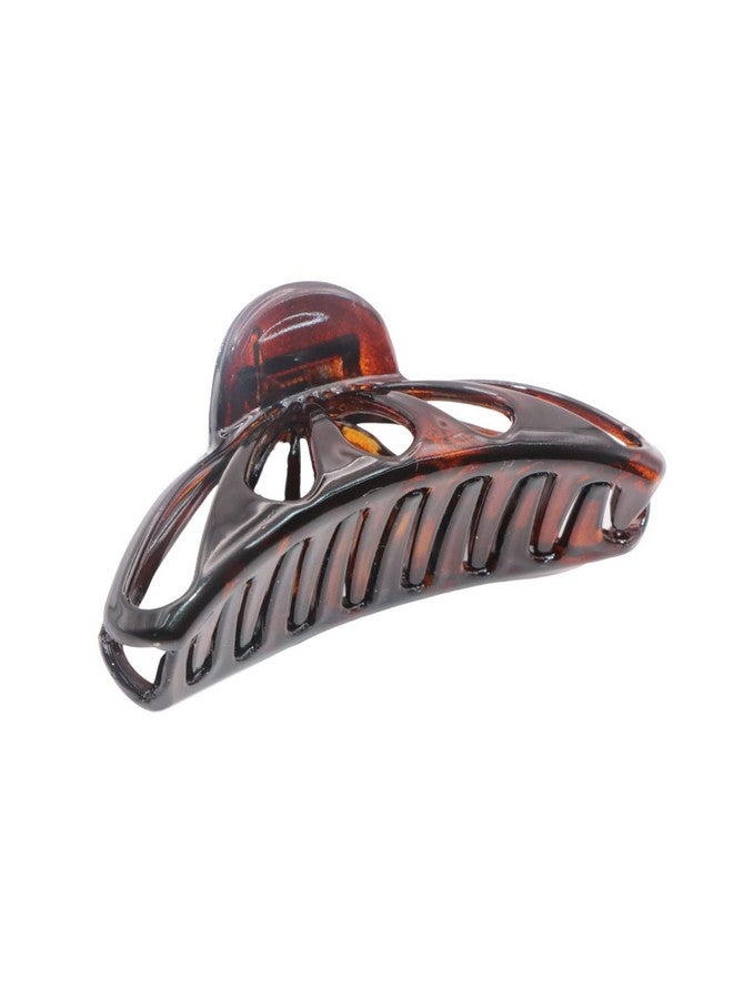 Parcelona French Rain Drop Small 2 3/4 Inch Celluloid Shell Claw Jaw Hair Clip For Fine Hair Types (Shell) - Image 1