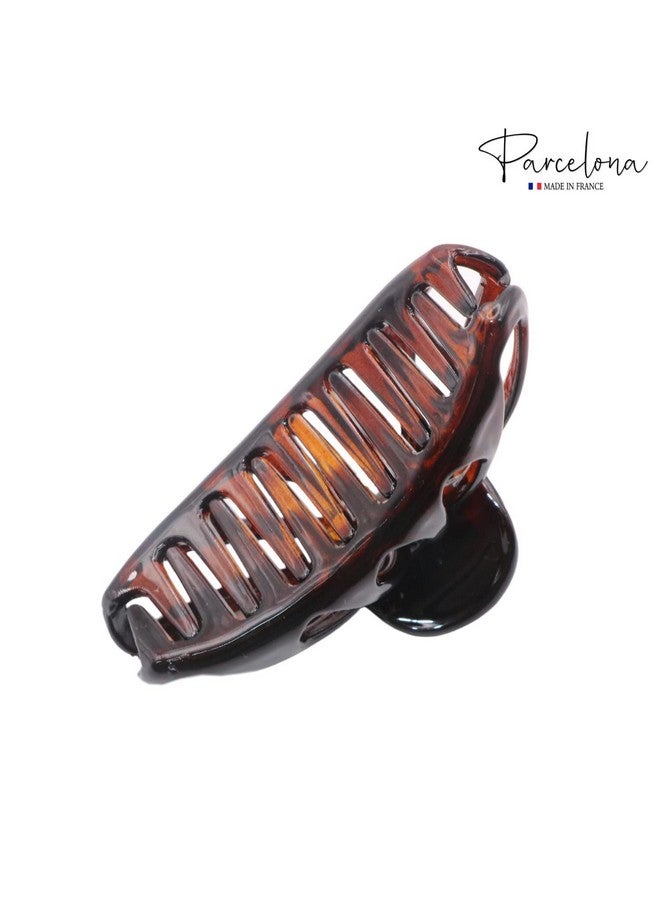 Parcelona French Rain Drop Small 2 3/4 Inch Celluloid Shell Claw Jaw Hair Clip For Fine Hair Types (Shell) - Image 4