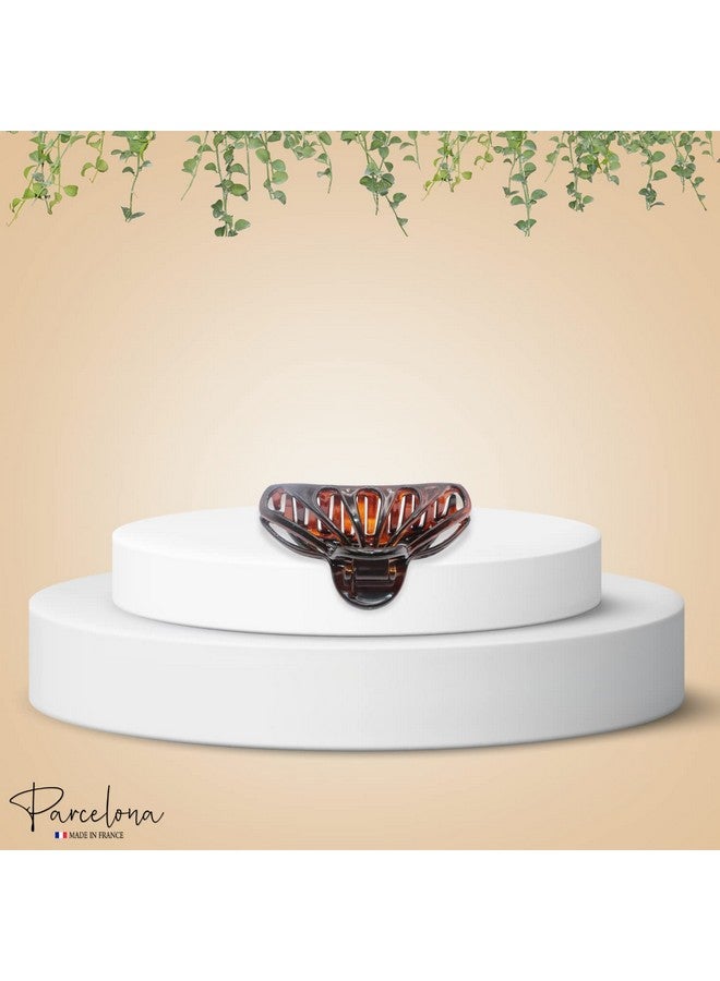 Parcelona French Rain Drop Small 2 3/4 Inch Celluloid Shell Claw Jaw Hair Clip For Fine Hair Types (Shell) - Image 5