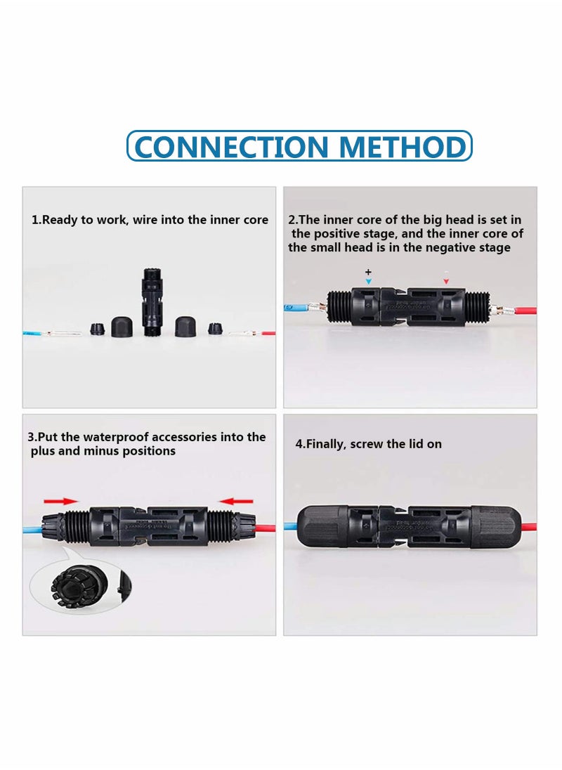 SYOSI - 12 Pieces Solar Connectors MC4 Panel Cable with Spanners IP67 Waterproof 6 Pairs Male Female 1000V 30A 14AWG 10AWG - Image 1