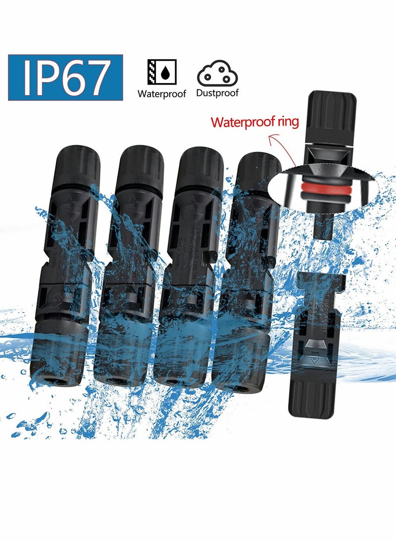 SYOSI - 12 Pieces Solar Connectors MC4 Panel Cable with Spanners IP67 Waterproof 6 Pairs Male Female 1000V 30A 14AWG 10AWG - Image 1
