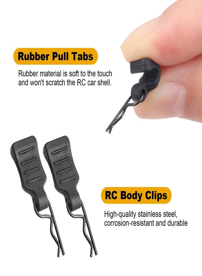 HobbyPark 50pcs Mini Clips R Pins with Pull Tabs for 1/24 1/28 1/36 Scale Micro Cars Compatible with Axial SCX24 Deadbolt 90081 B17 Betty Wrangler JLU CRC - Image 3