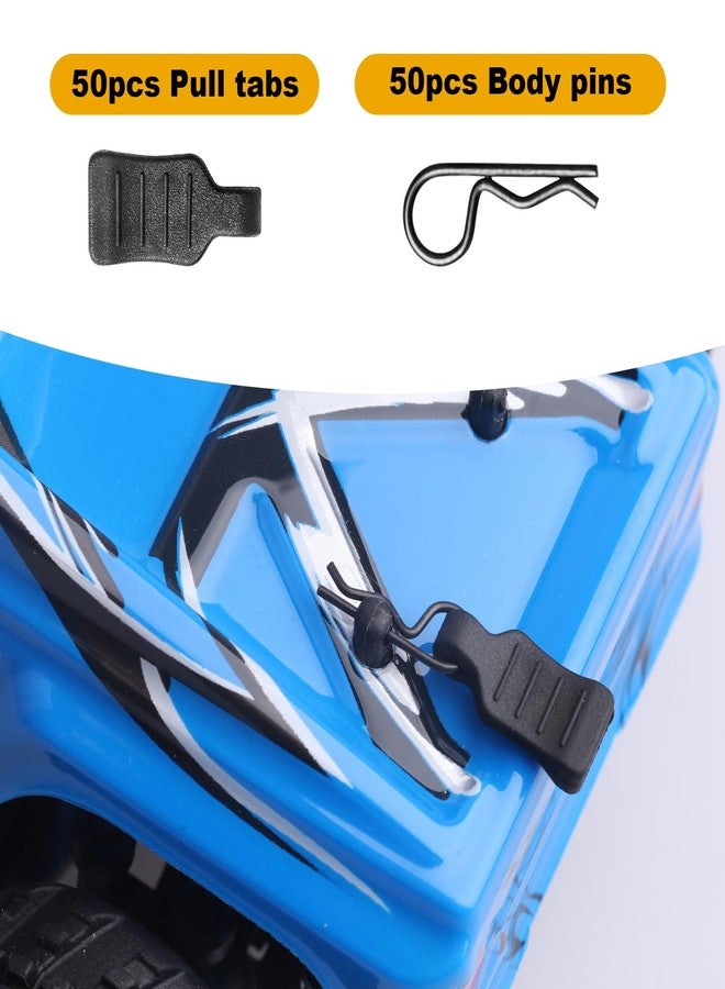 HobbyPark 50pcs Mini Clips R Pins with Pull Tabs for 1/24 1/28 1/36 Scale Micro Cars Compatible with Axial SCX24 Deadbolt 90081 B17 Betty Wrangler JLU CRC - Image 4
